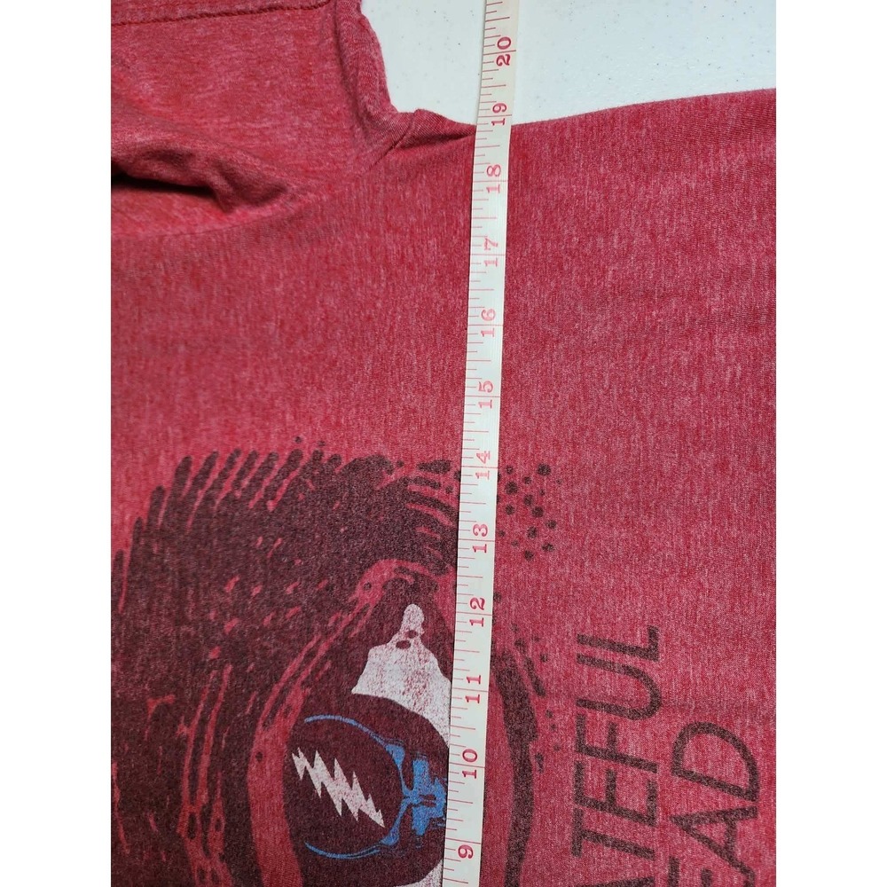 Grateful Dead Eye Steal Your Face Graphic T-Shirt Red Heather Medium - Picture 3 of 4